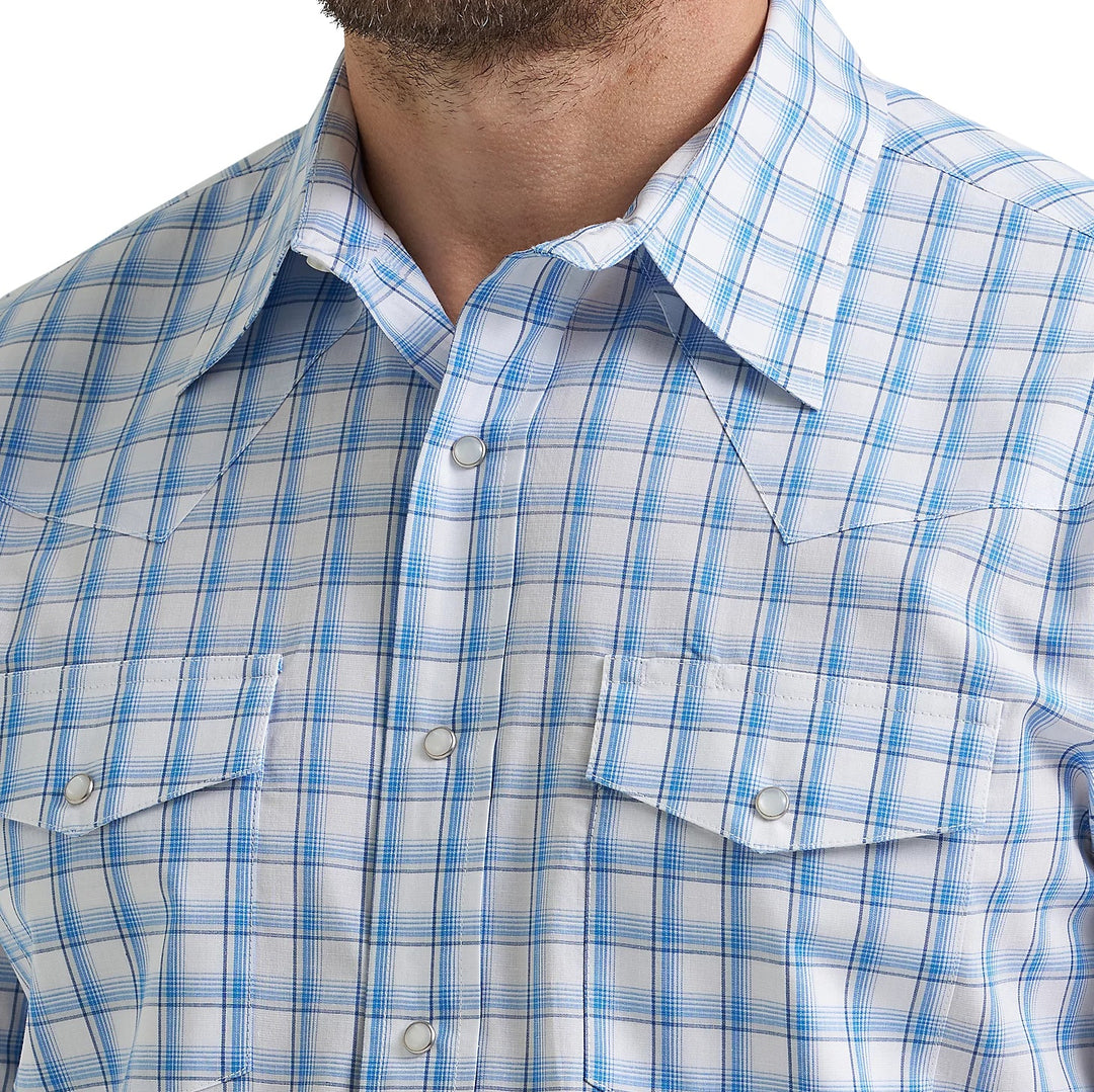 Wrangler True Blue Plaid Men's Western Snap 112369448