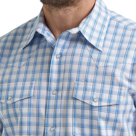 Wrangler True Blue Plaid Men's Western Snap 112369448