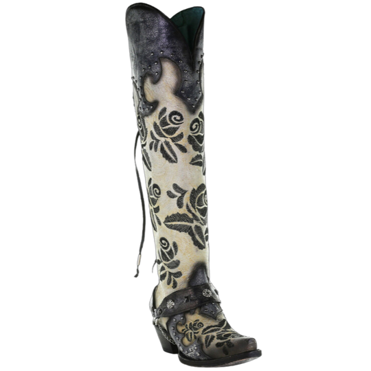 Corral Rose Embroidery Over the Knee Women's Boot A3843
