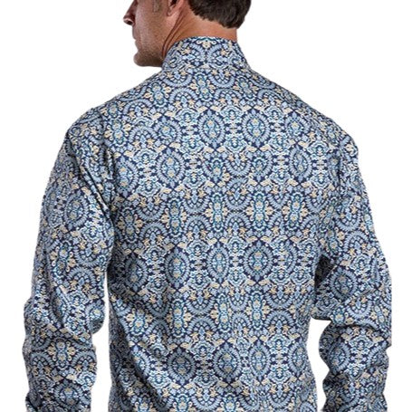 Stetson Blue Paisley Medallion Men's Western Snap 11-001-0425-2009