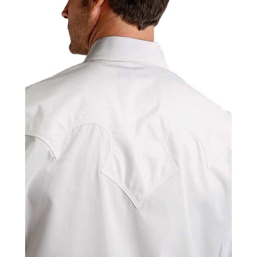 Stetson Poplin White Men’s Western Snap 11-001-0465-9354