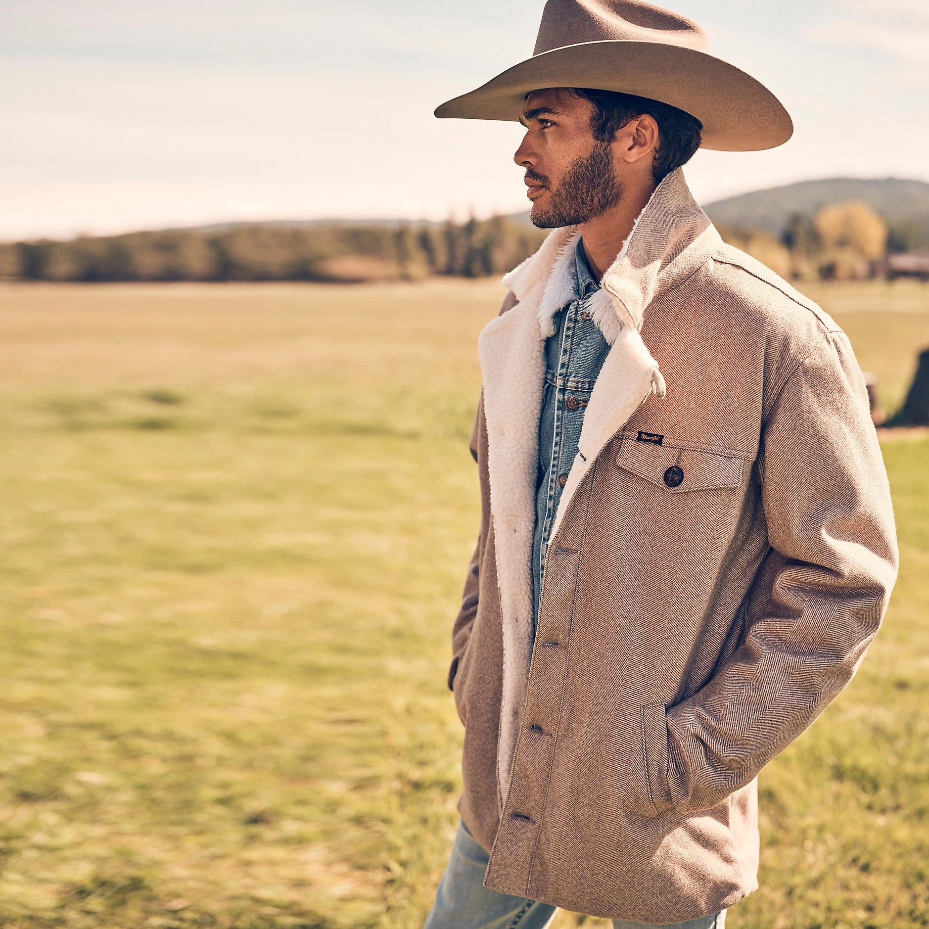 Wrangler Tweed Sherpa Men's Heavy Jacket 112353309 – Wild Bill's