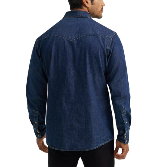 Wrangler Classic Denim Dark Wash Men's Western Snap 112361700