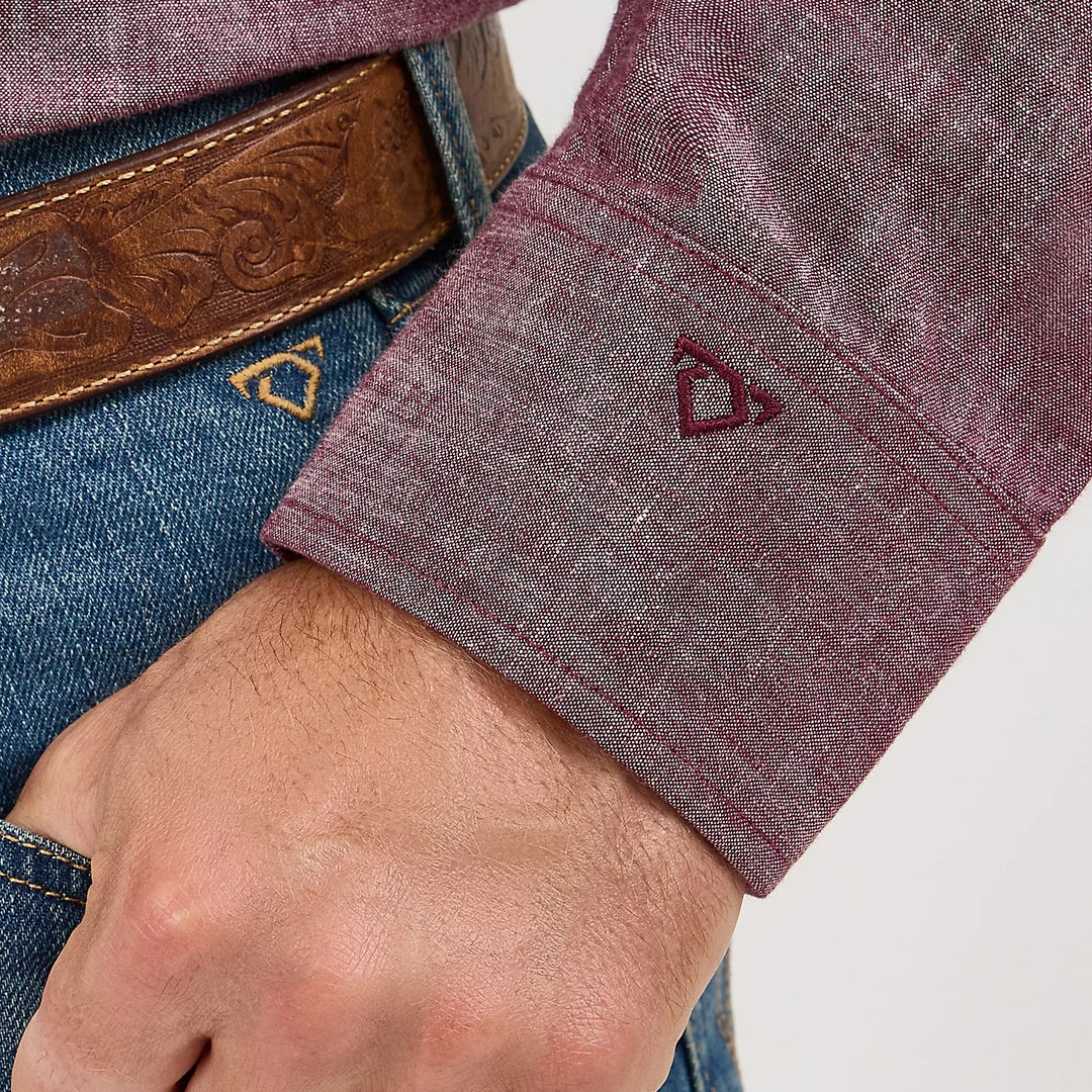 Wrangler Cody Johnson Burgundy Men's Western Snap 112369520