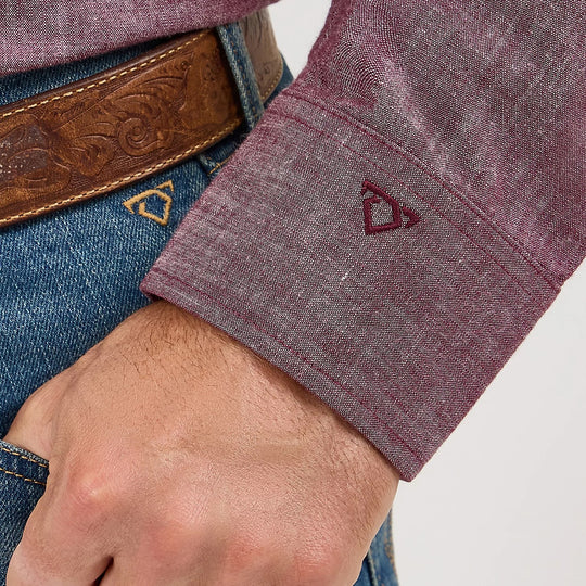 Wrangler Cody Johnson Burgundy Men's Western Snap 112369520