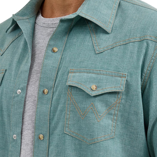 Wrangler Retro Blue Men's Western Snap 12368218