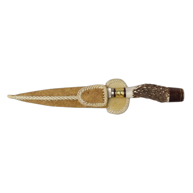 Patagonia Leather Bronze Detail Stag Horn Knife CUCH72