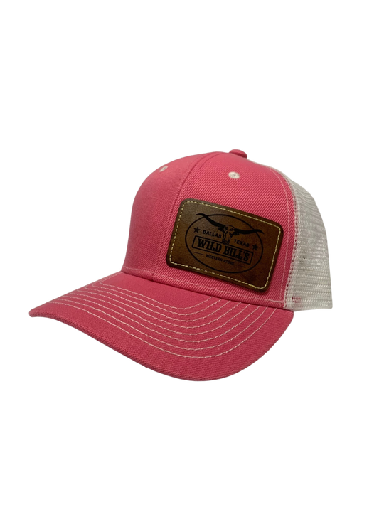 WB Pink White Patch Trucker Cap