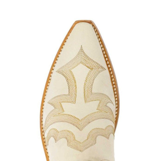 Lucchese Cream Embroidery Women's Boot M5142