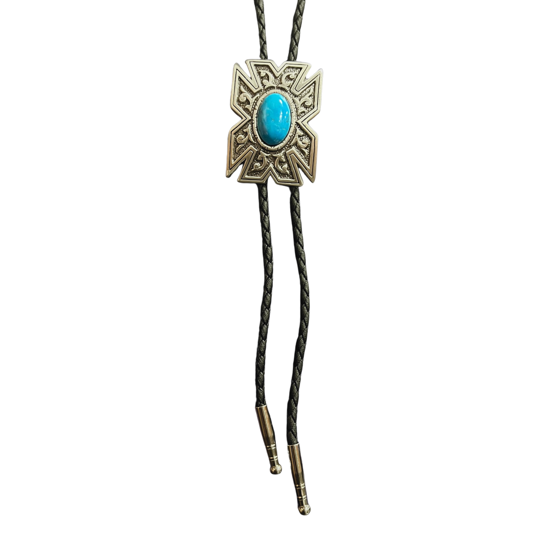 AndWest Western Turquoise Bolo Tie BOL126