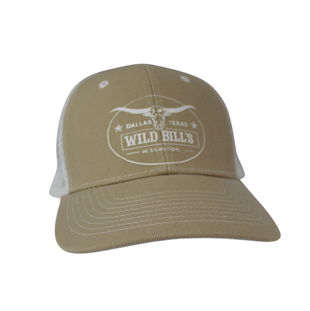 WB Tan White Patch Trucker Hat