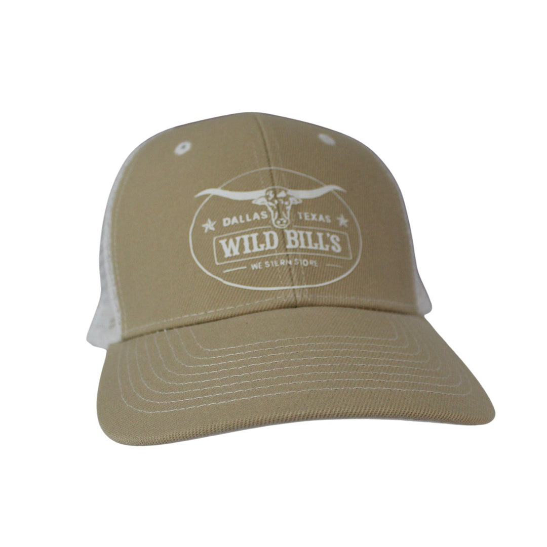 WB Tan White Patch Trucker Hat
