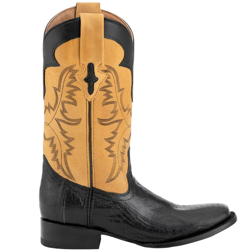 Ferrini Nash Black Ostrich Leg Men's Boot 11493