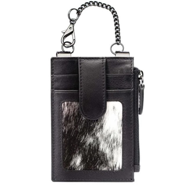 Sidekick Calf Hair Black Wallet 1070H-V2