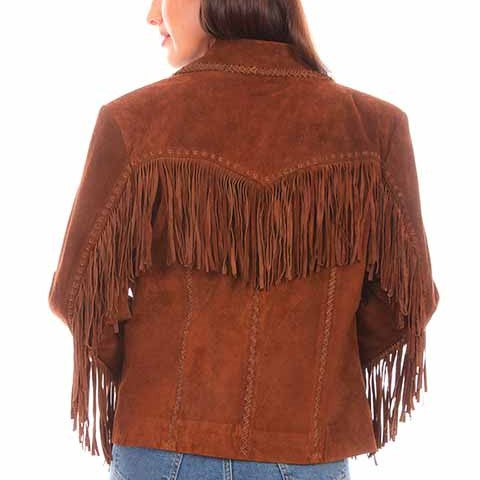 Scully Fringe Brown Suede Jacket L1080