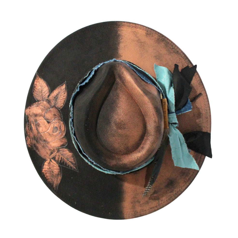 Betsy Simmons Midnight Bronze Wool Flat Brim