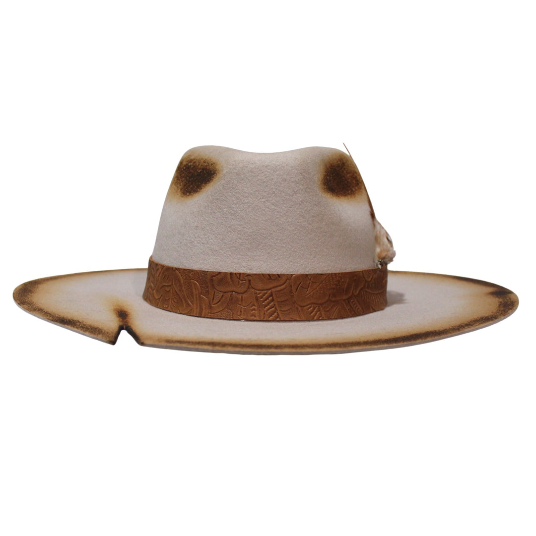Caimey Fur and Feathers Wool Flat Brim