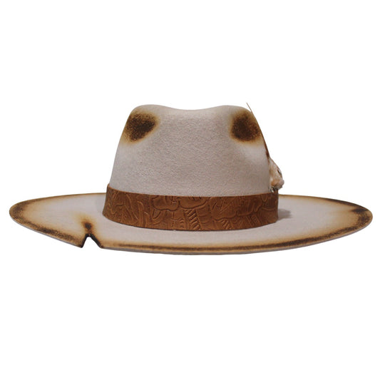 Caimey Fur and Feathers Wool Flat Brim