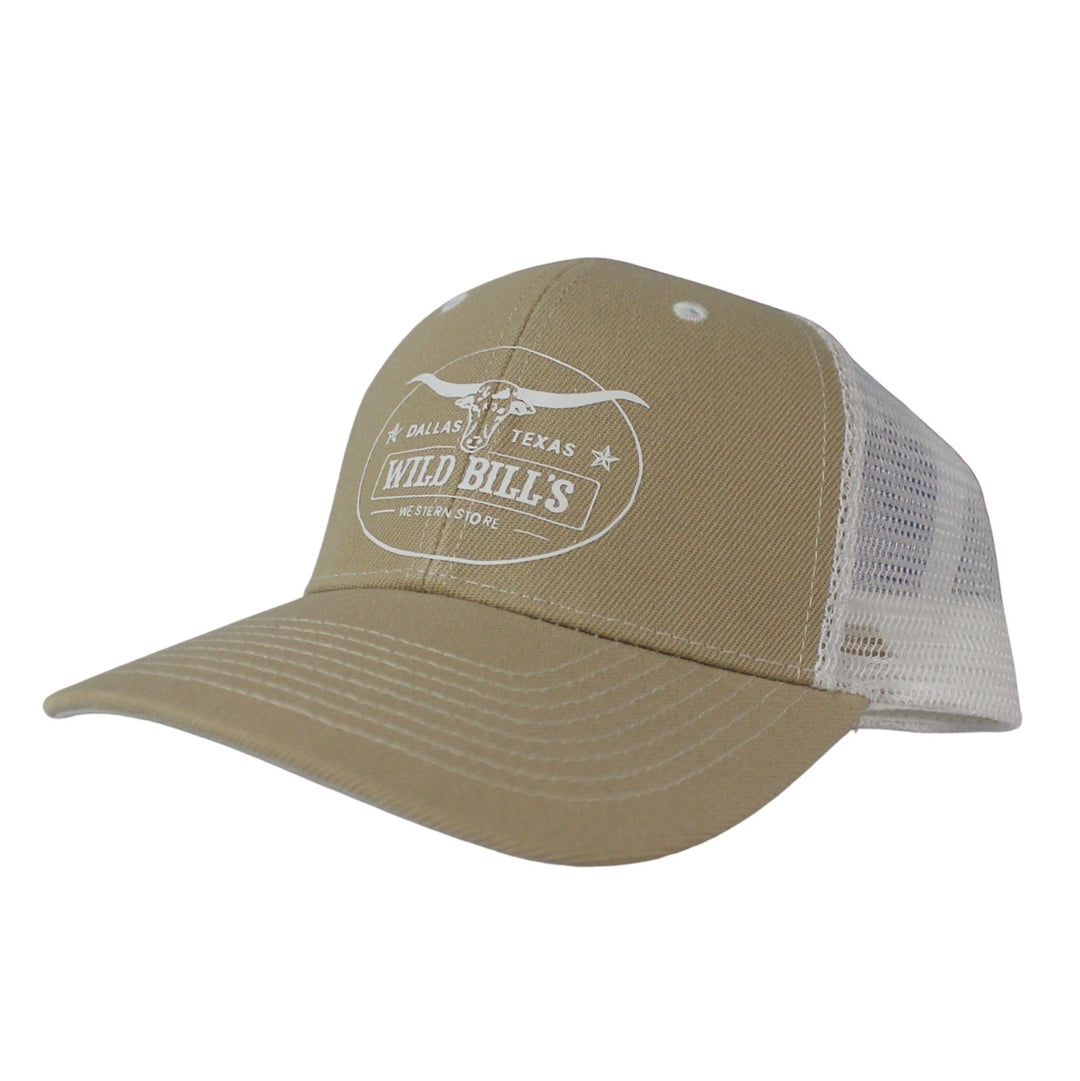 WB Tan White Patch Trucker Hat