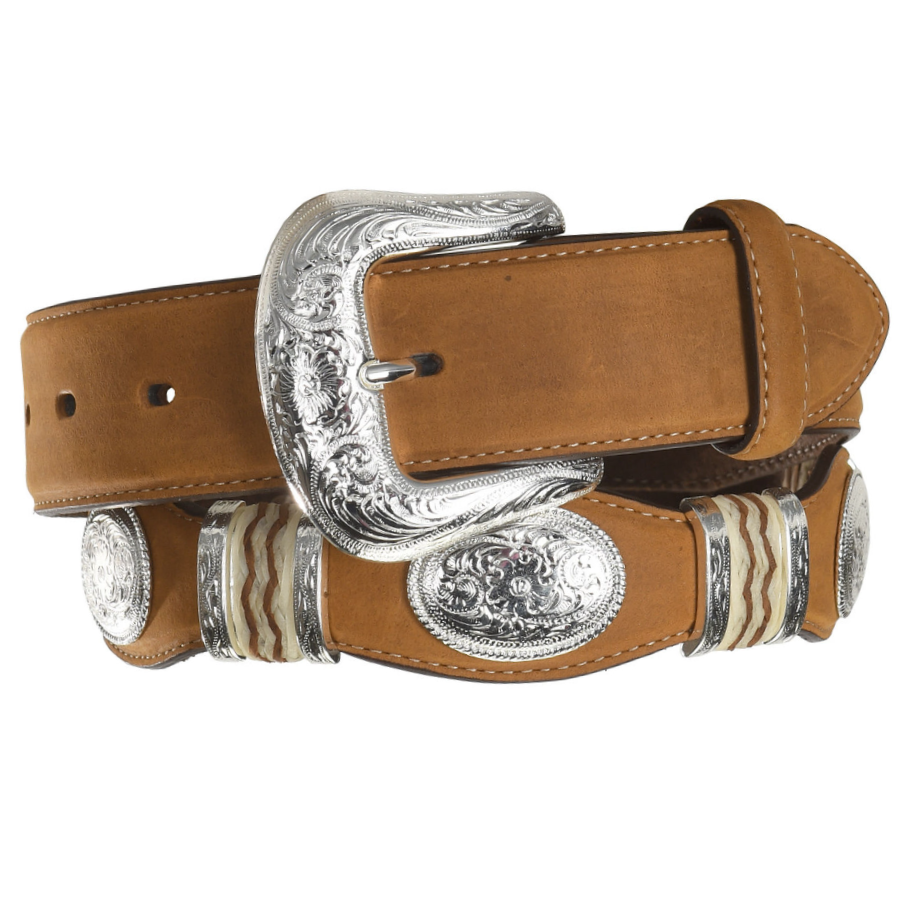 Tony Lama コンチョ ウエスタンベルト western belt Tony Lama Western Belt Mens Leather Embossed Conchos Brown