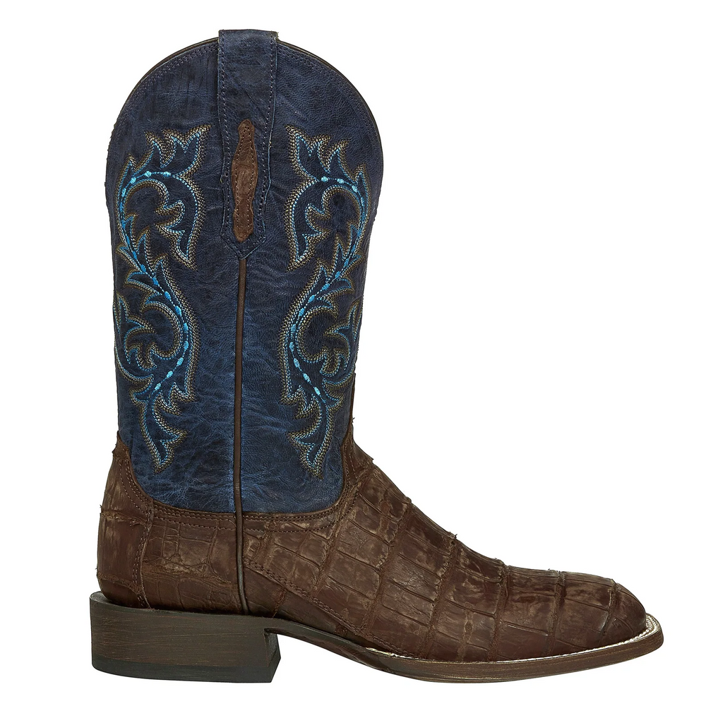 Lucchese Malcolm Brandy and Navy Alligator Men's Boot M4344
