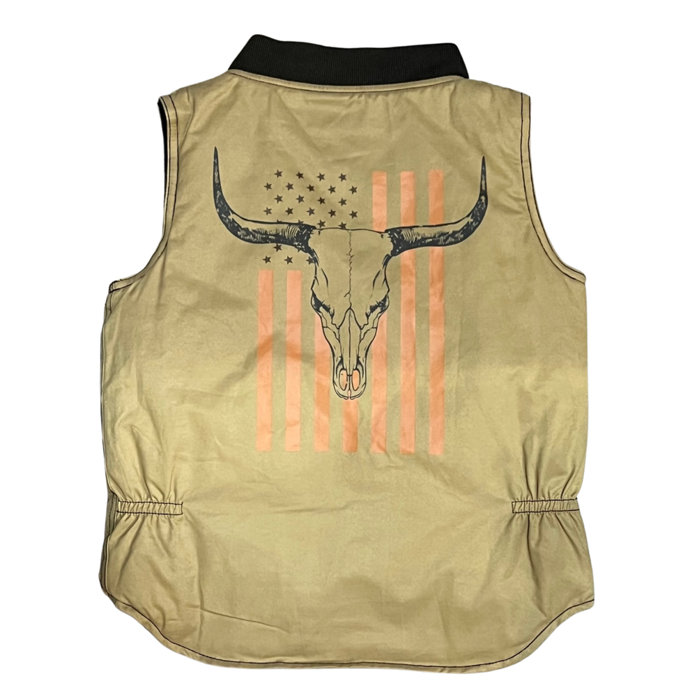 Cowboy Hardware Flag Skull Boy's Vest 385178-095-K
