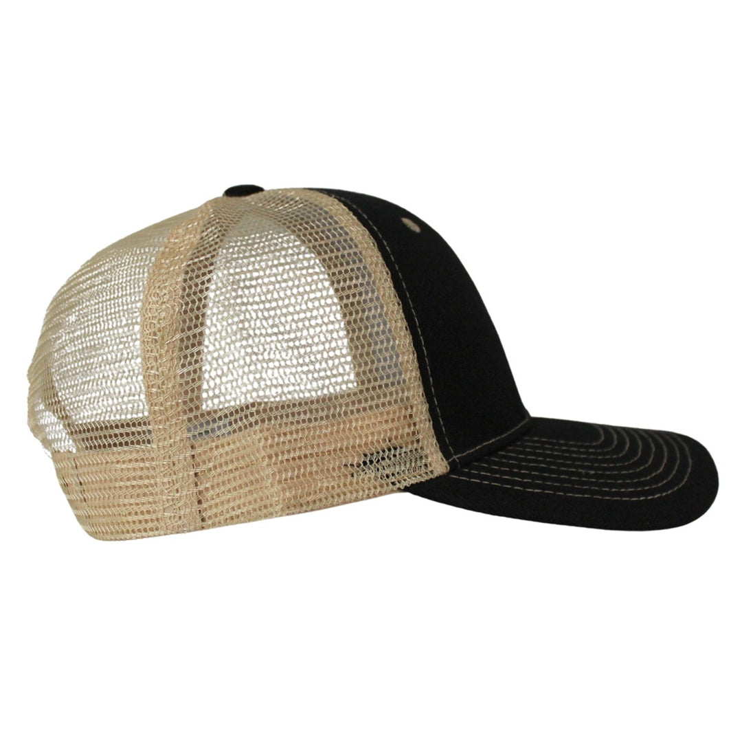 Wild Bill's Black Leather Patch Trucker Cap