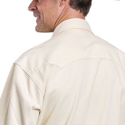 Stetson Classic Cream Denim Men's Western Snap 11-001-0465-9364