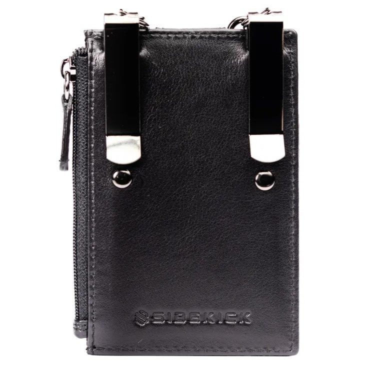 Sidekick Calf Hair Black Wallet 1070H-V2