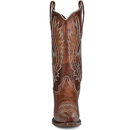 Circle G Brown Embroidery Stud Women's Boot L2068