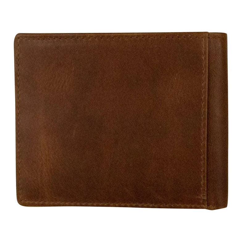 ILI Slim Brown Bifold Wallet 7221
