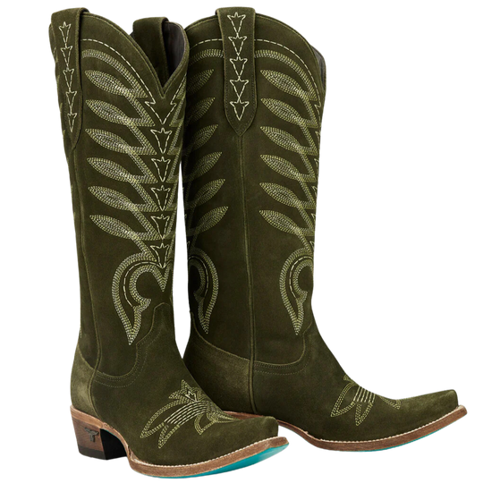 Lane Squash Olive Blossom Suede Women's Boot LB0529B