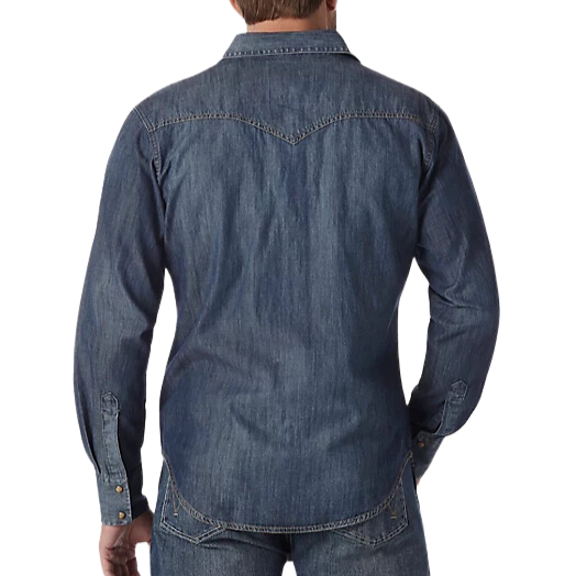 Wrangler Classic Dark Denim Men's Button Up MVR458D