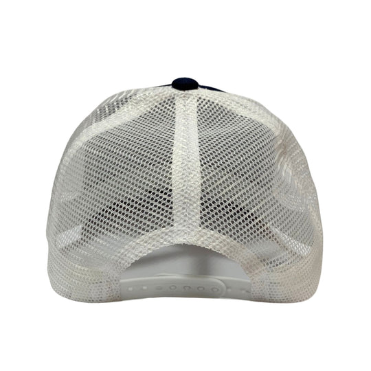 WB Blue White Vinyl Trucker Cap