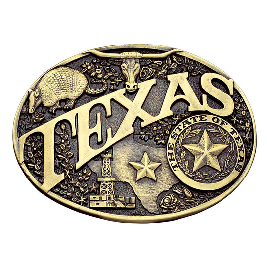 Texas State Heritage Attitude Buckle 60811TXC