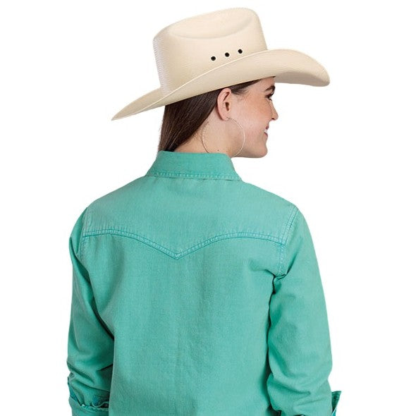 Roper Turquoise Denim Women's Button Up 03-050-0592-2102