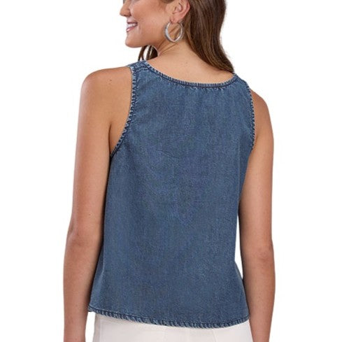 Roper Buckle Strap Denim Women's Tank 03-052-0594-4057