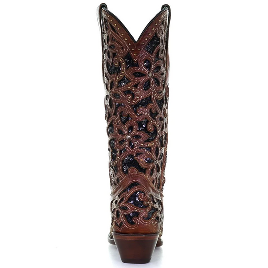 Corral Tan and Black Glitter Boot A4083