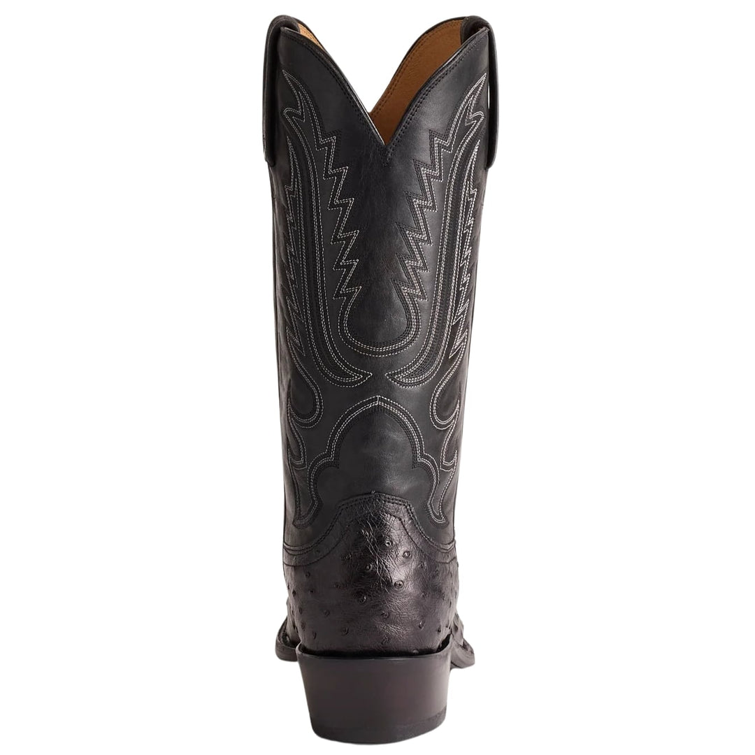 Lucchese Luke Black FQ Ostrich Men's Boot N1155