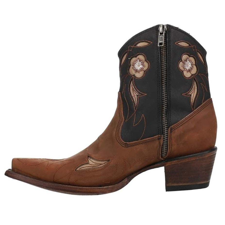Circle G Camel Floral Women's Bootie L6096