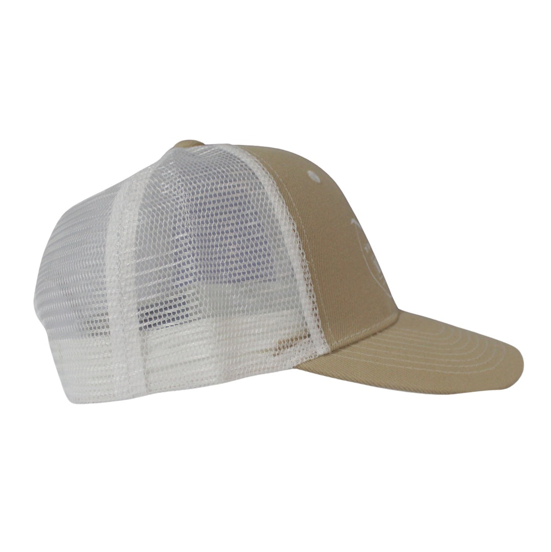 WB Tan White Patch Trucker Hat