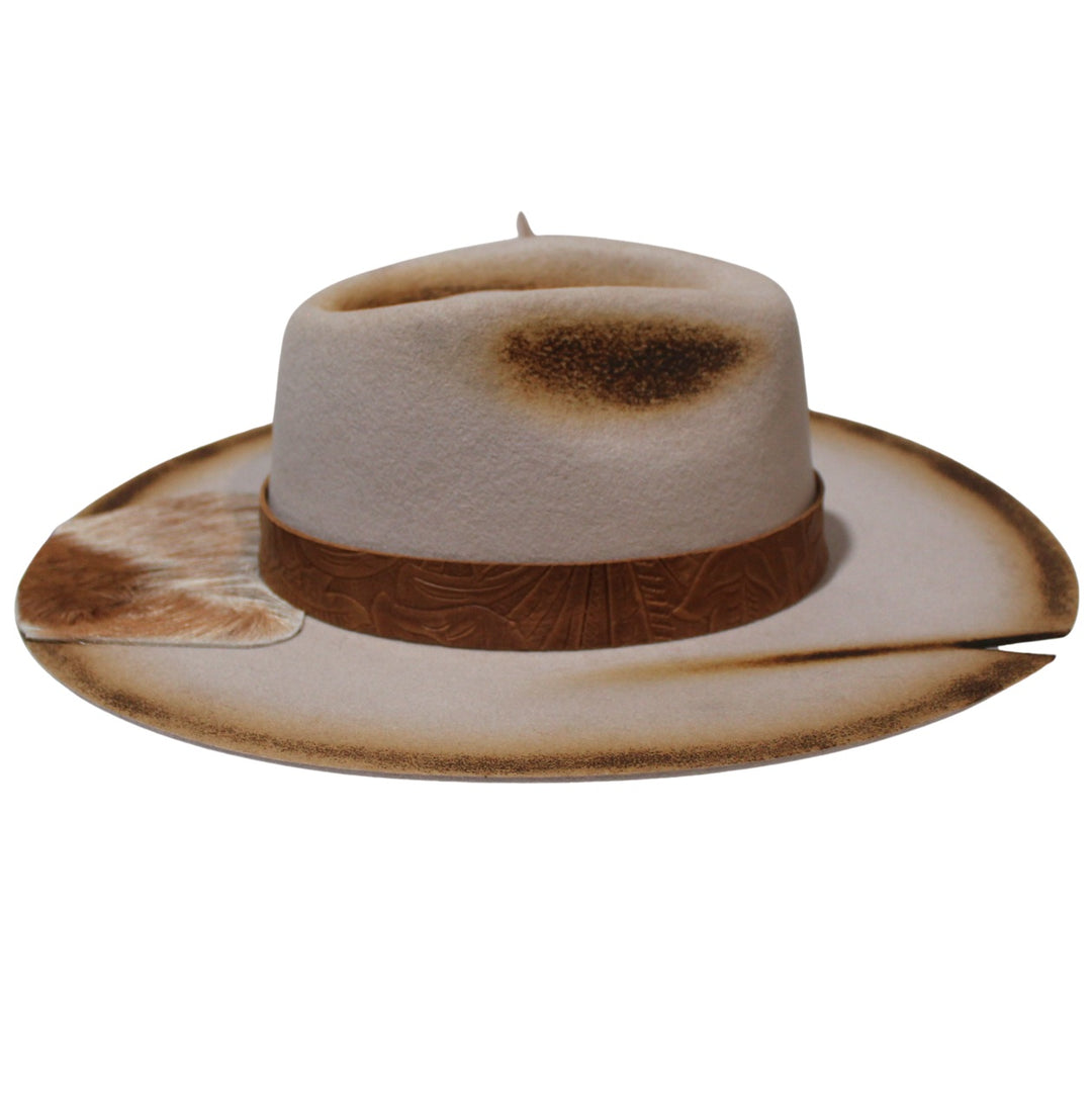 Caimey Fur and Feathers Wool Flat Brim