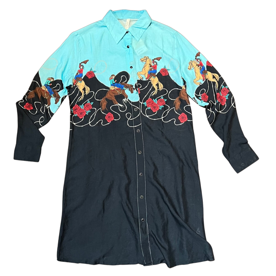 Roper Blue and Black Cowgirl Women's Dress 03-057-0590-6114