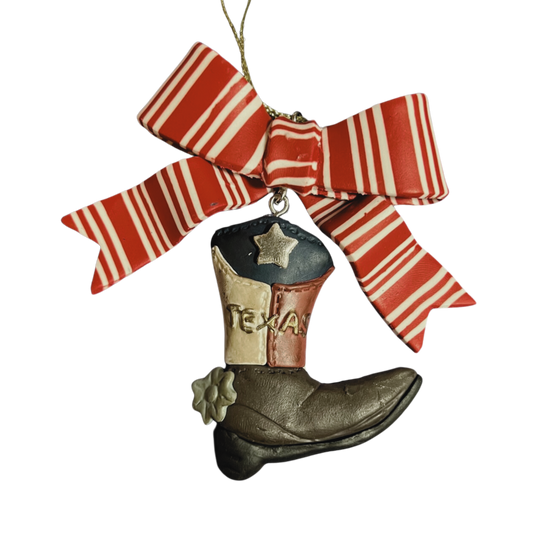 JT Giftware Ribbon Bow Boot Ornament TX80462