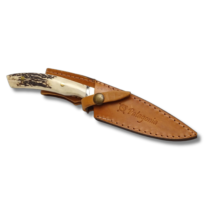 Patagonia Leather Long "Verijero" Deer Antler Knife CUCH06