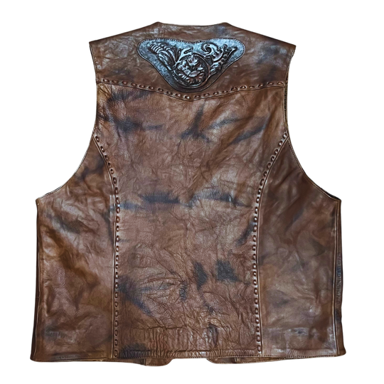Kobler Carved Acorn Leather Men's Vest