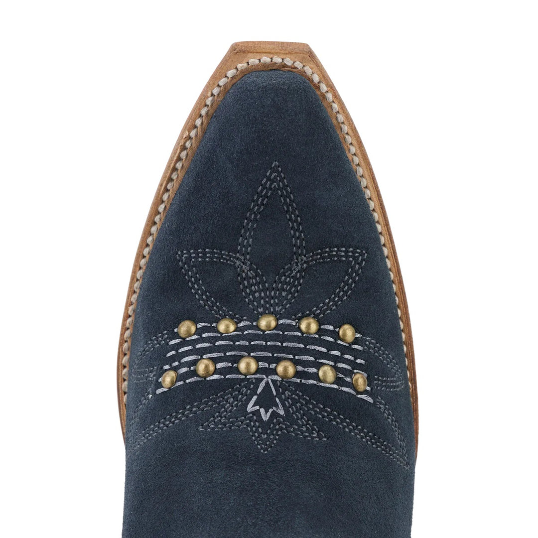 Lane Squash Blossom Stud Navy Suede Woman's Boot LB0530C