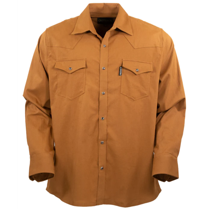 Outback Everett Burnt Orange Men's Button Up 42731