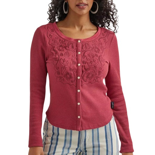 Wrangler Thermal Pink Women's Top 2344653