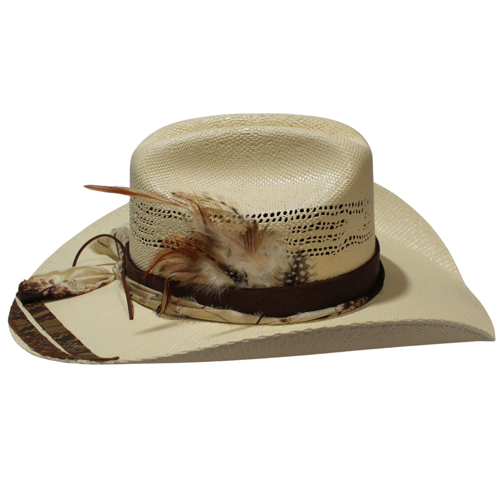 Caimey Copper Snake Straw Cowboy Hat